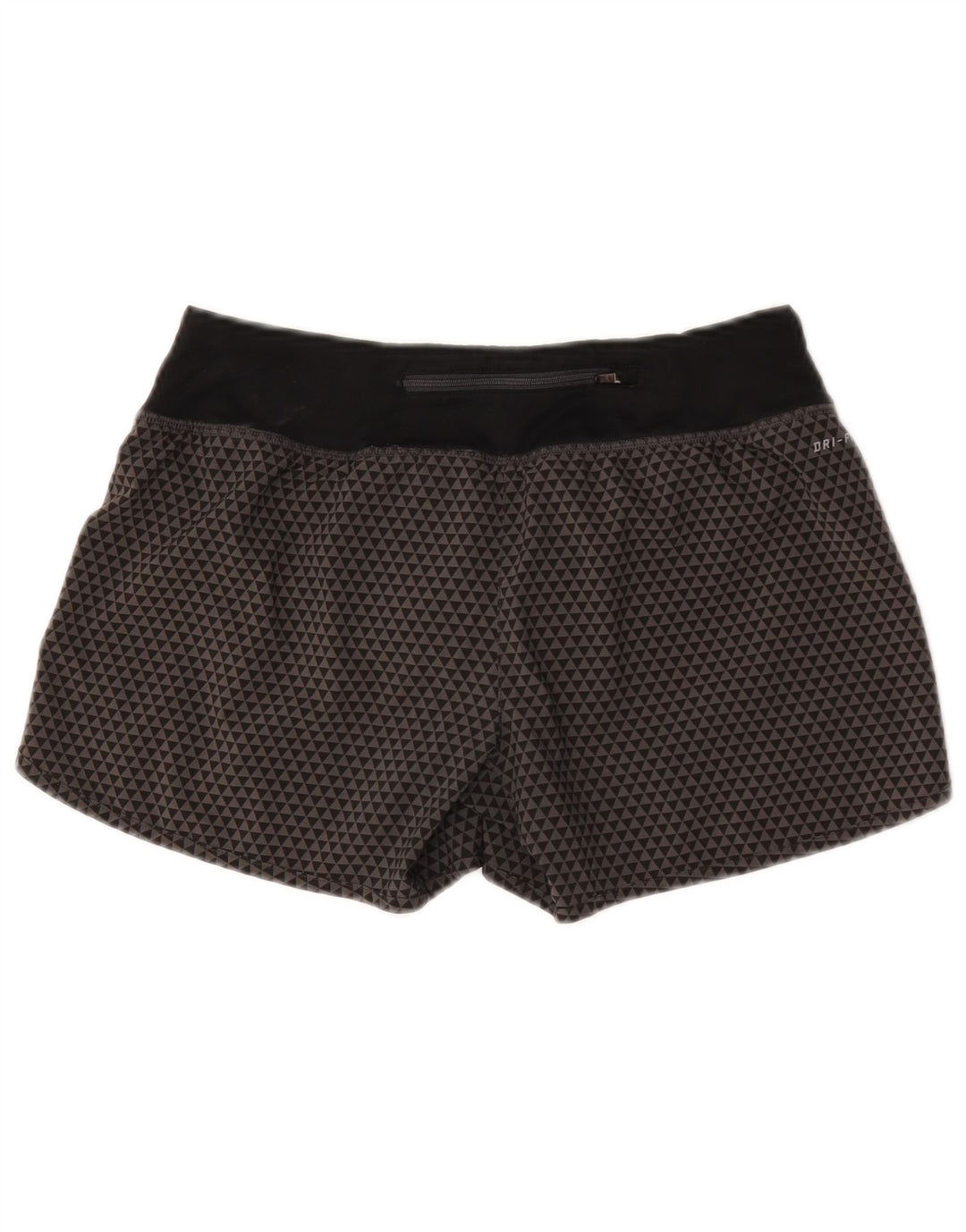 Nike Damen Sportshorts UK 10 Small Graues geometrisches Polyester