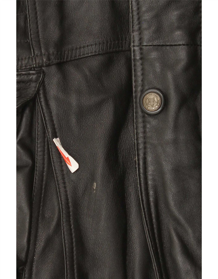 Shelter Bay Herren Ledermantel UK 42 XL Schwarz