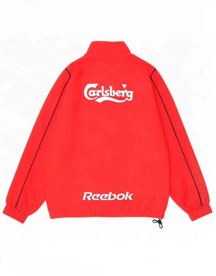 Reebok Herren Liverpool Graphic Trainingsanzug Top Jacke XS Rot Polyester