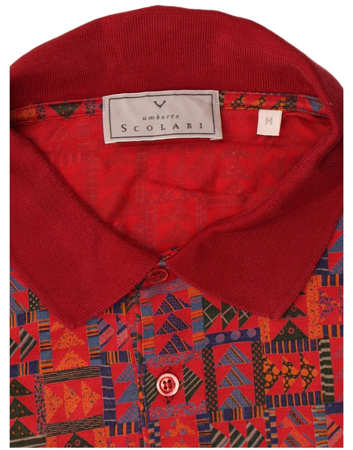 Scolari Herren-Poloshirt, Mittelrot, geometrisch