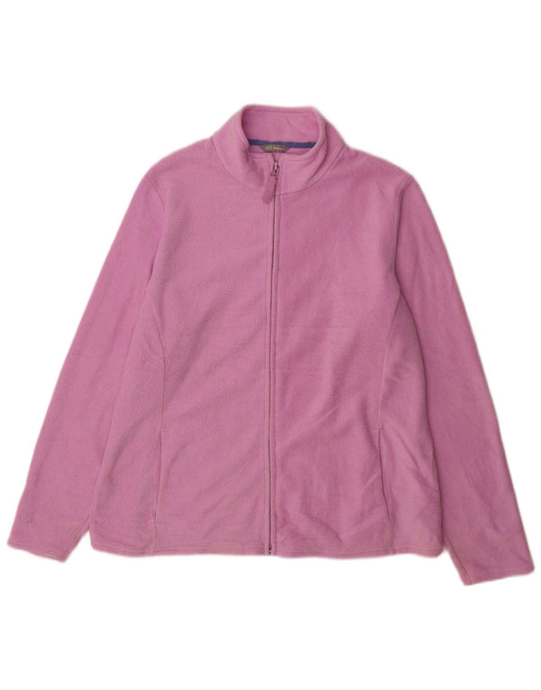 Marks & Spencer Damen Fleecejacke UK 20 2XL Rosa Polyester
