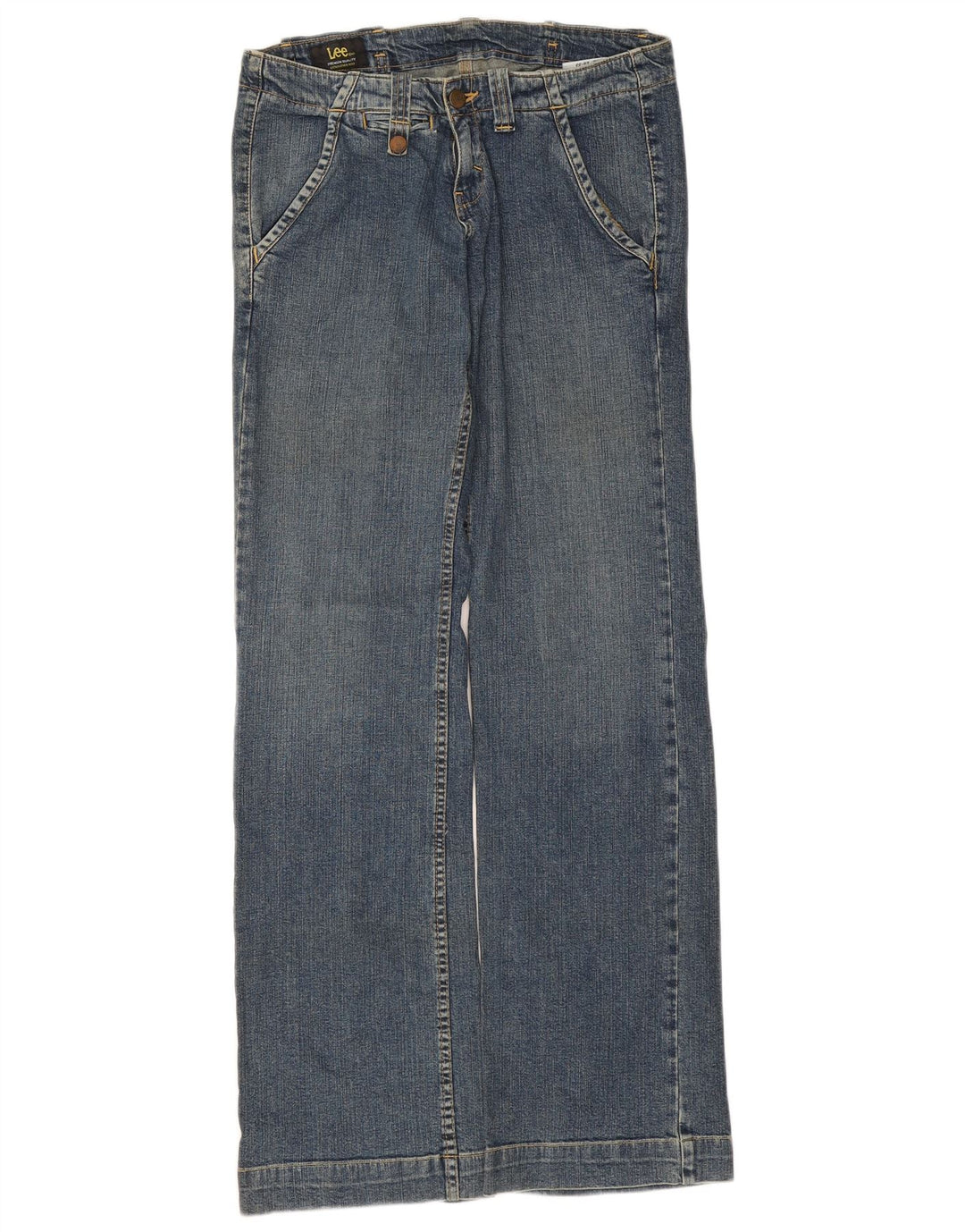 Lee Damen-Jeans mit weitem Bein, W28, L30, blaue Baumwolle