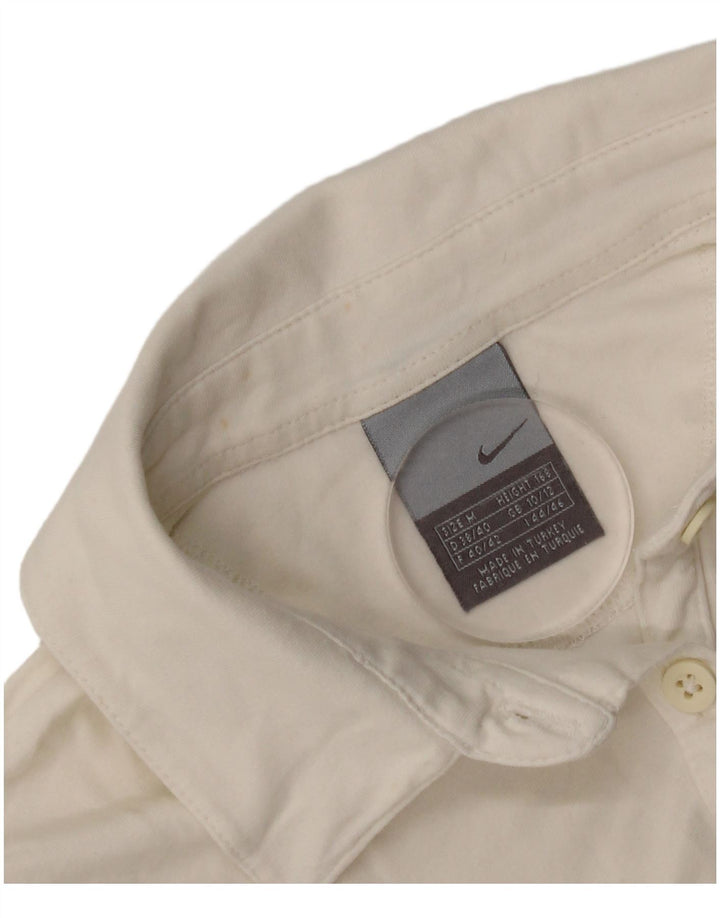 Nike Damen Crop Poloshirt UK 10/12 Medium Weiß