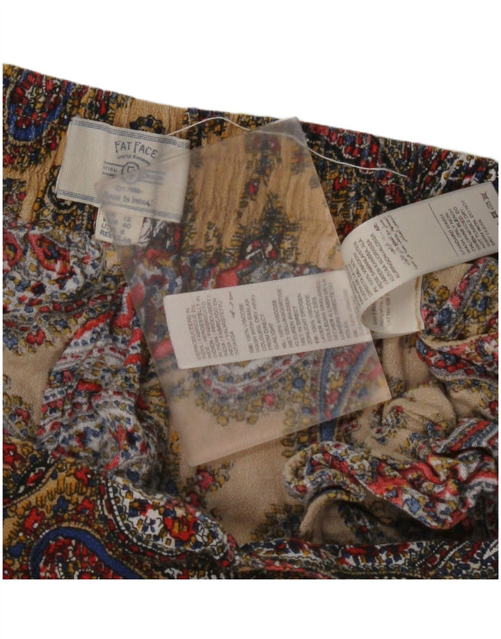 FAT FACE Damen-Hose mit hoher Taille, UK 12, M, W30, L27, mehrfarbig