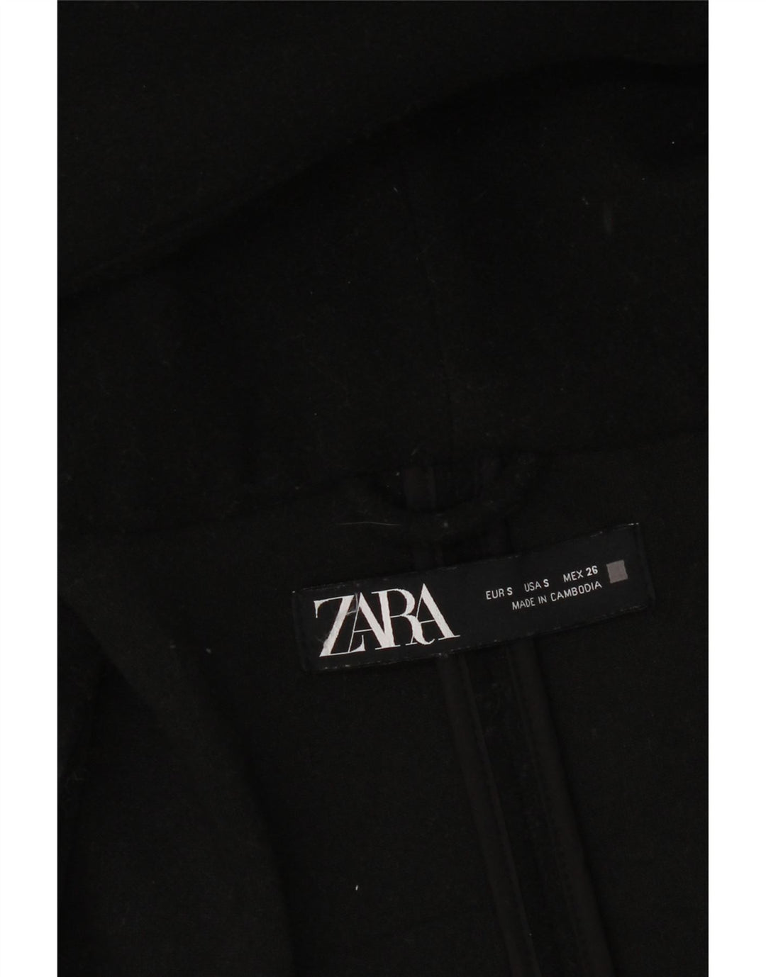 Übergroßer Mantel mit Kapuze von Zara für Damen, Gr. 10, Größe S, Schwarz