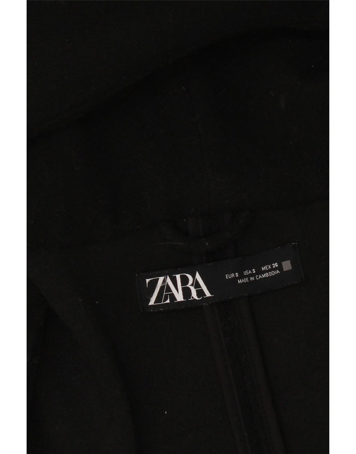 Übergroßer Mantel mit Kapuze von Zara für Damen, Gr. 10, Größe S, Schwarz