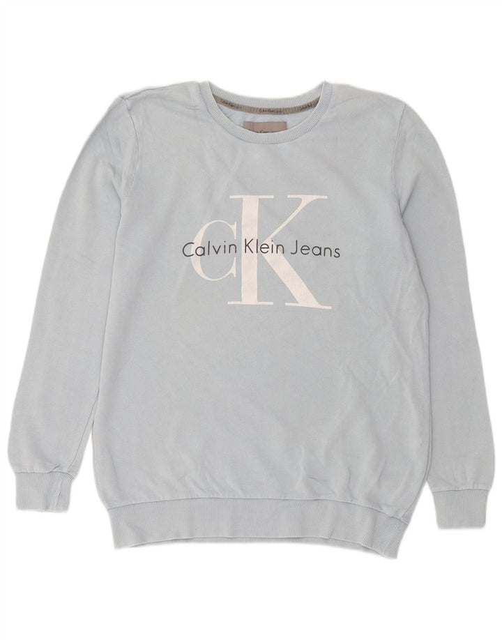 Calvin Klein Jeans Herren-Sweatshirt mit Grafik, Größe S, Blau, Baumwolle