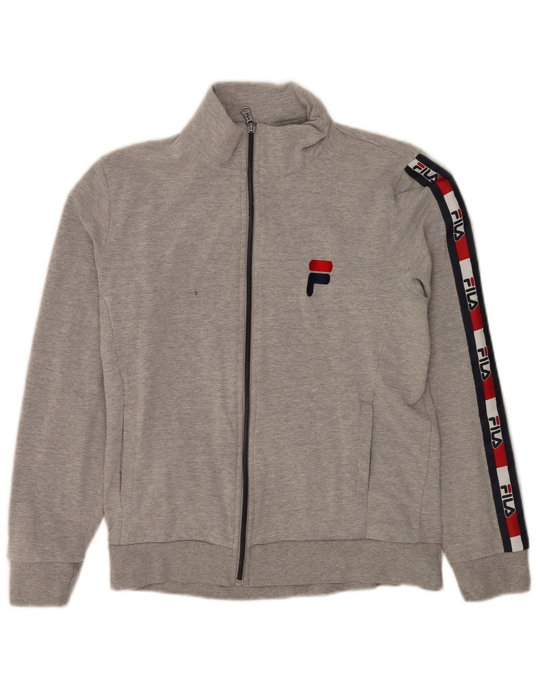Fila Damen-Trainingsanzugoberteil mit Grafik, UK 12, mittelgrau, Farbblock