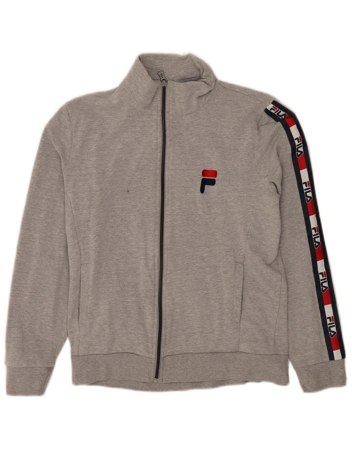 Fila Damen-Trainingsanzugoberteil mit Grafik, UK 12, mittelgrau, Farbblock