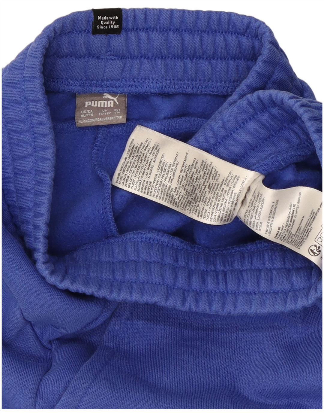 Puma Jungen Sportshorts 15–16 Jahre, blaue Baumwolle