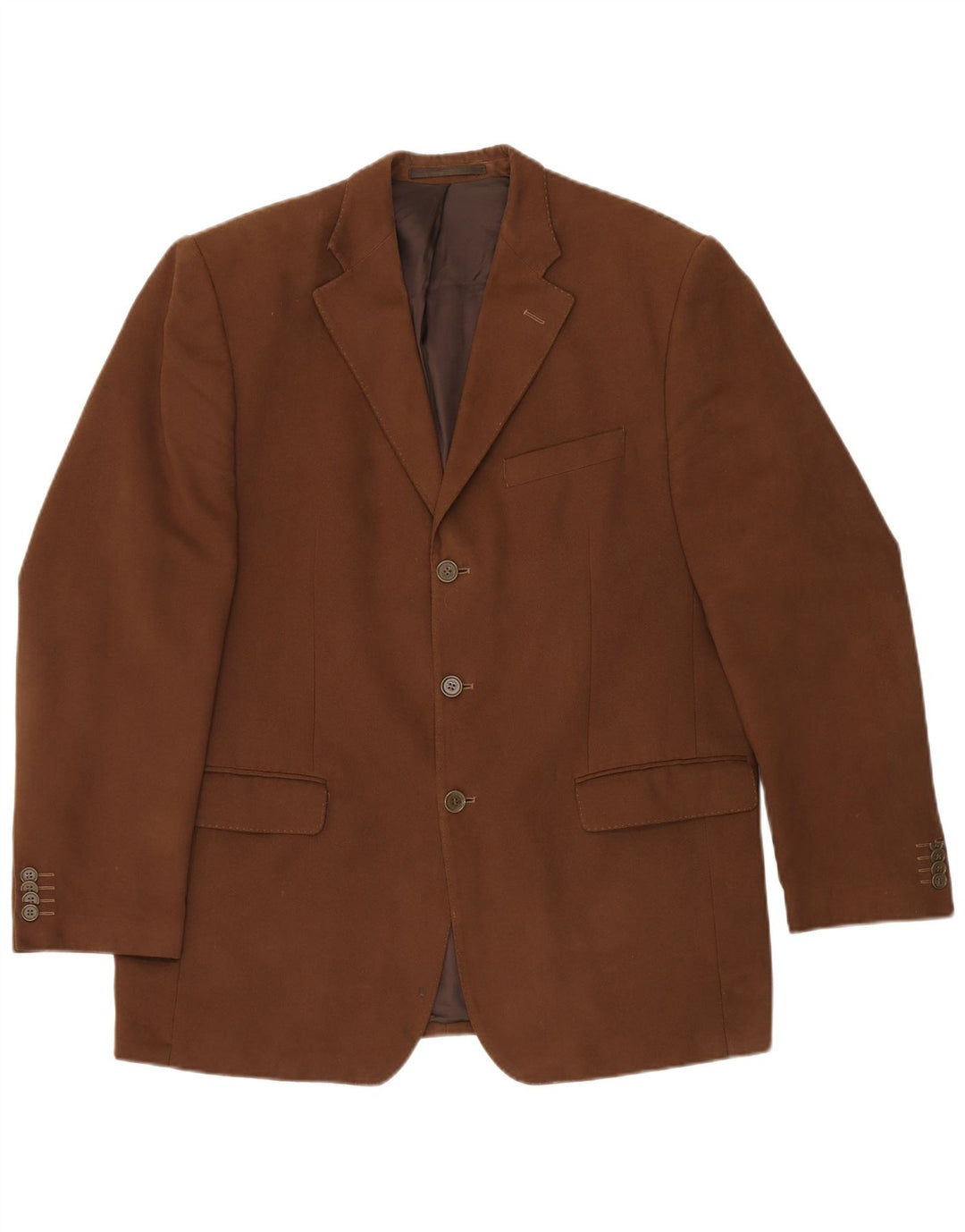 ROBBIE Herren-Blazer mit 3 Knöpfen, UK 42, XL, braun, Polyester