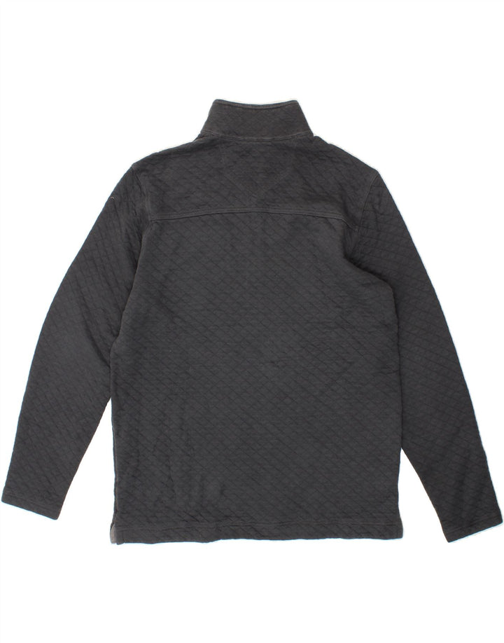 EDDIE BAUER Mens Zip Neck Sweatshirt Jumper Large Black Cotton Vintage Eddie Bauer and Second-Hand Eddie Bauer from Messina Hembry 