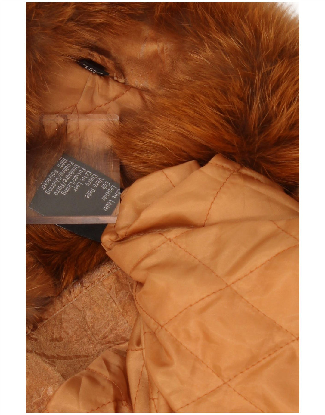 Vintage Damen Wildledermantel mit 3/4-Ärmeln, Einheitsgröße, braunes Leder