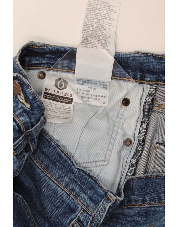 Levi's Damen 511 Slim Jeans W33 L34 Blaue Baumwolle