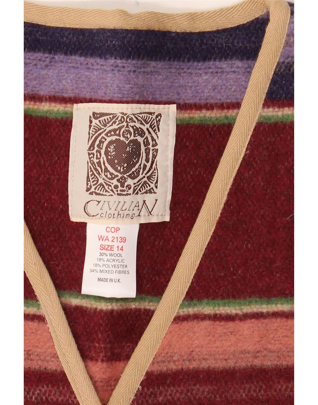 CIVILIAN Damen-Strickjacke in Übergröße, Gr. 14, Größe L, mehrfarbig