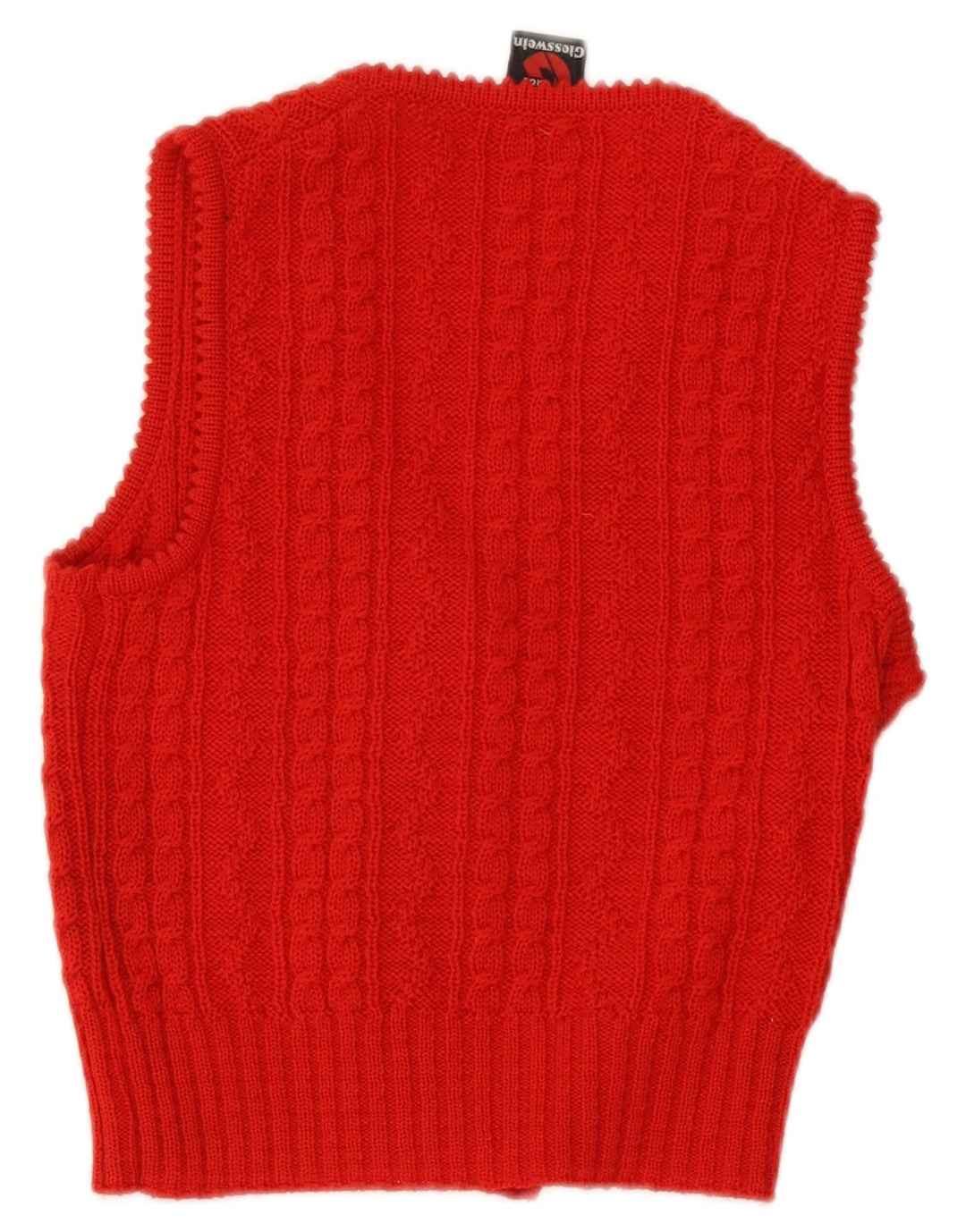 Giesswein Damen Crop Ärmelloser Cardigan Pullover EU 40 Mittelrote Wolle