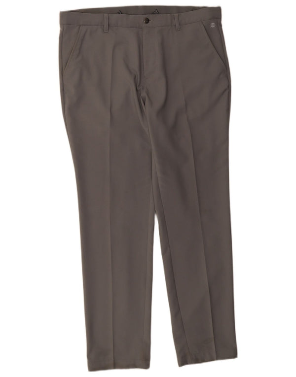 Adidas Herren Slim Chino Hose W36 L32 Grau Polyester