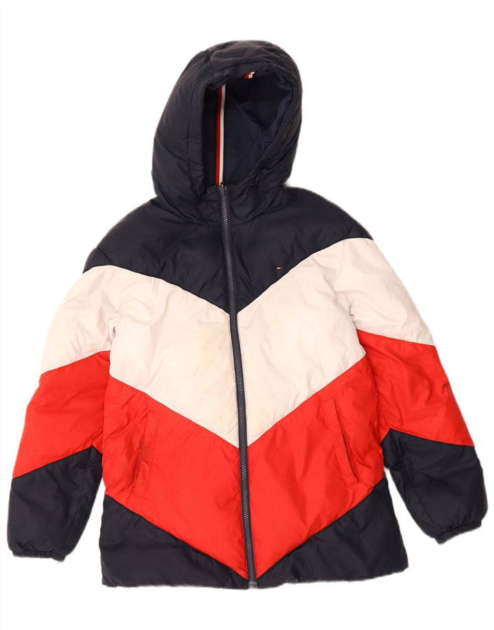 Tommy Hilfiger Wattierte Jacke mit Kapuze für Jungen, 11–12 Jahre, mehrfarbig