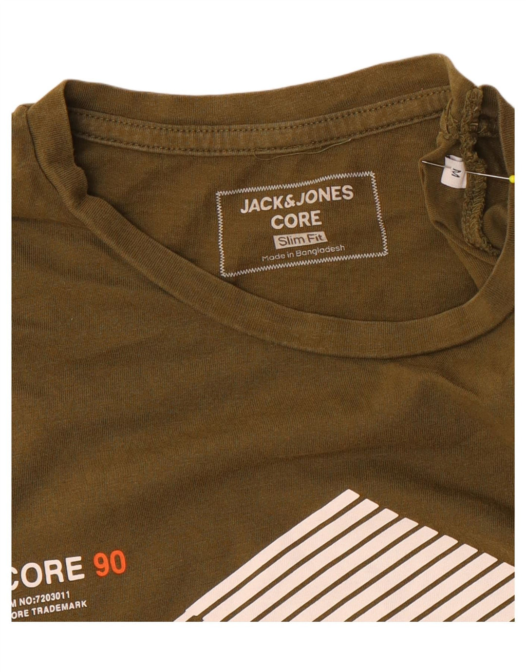 Jack & Jones Herren Slim Fit Grafik-T-Shirt-Oberteil Mittel Khaki