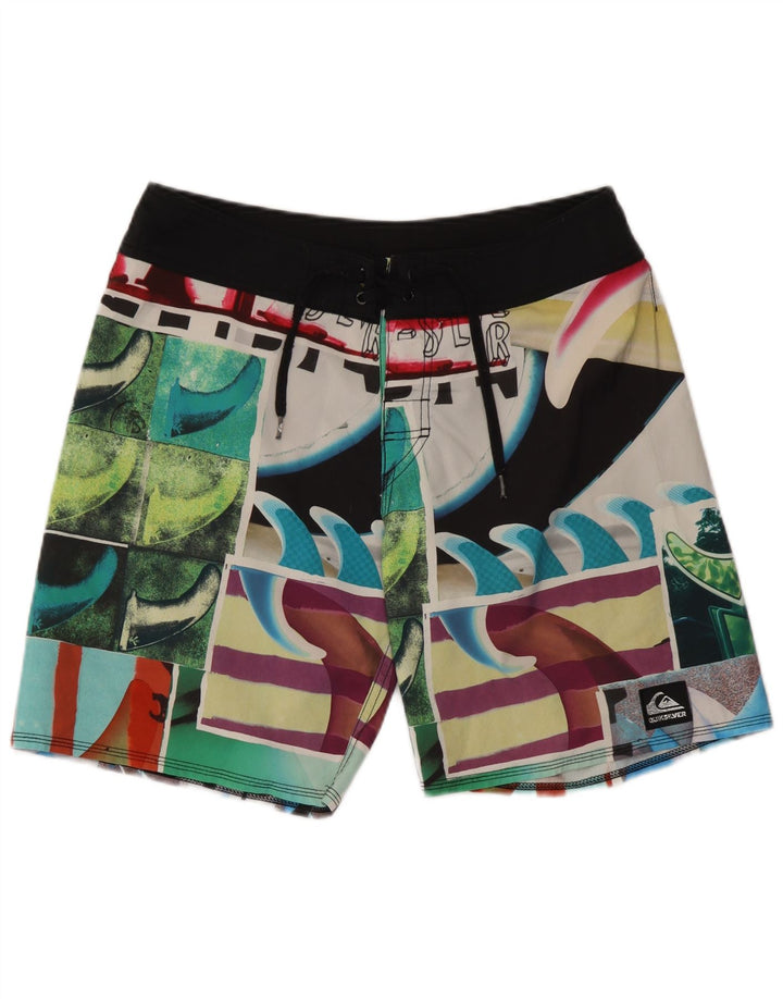 Quiksilver Herren-Badeshorts mit abstraktem Muster, mittelgroß, mehrfarbig