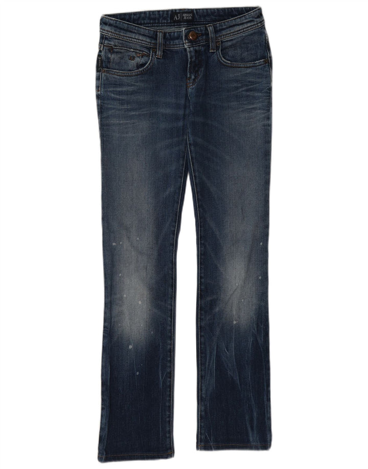 Armani Damen Slim Bootcut Jeans W26 L29 Blaue Baumwolle