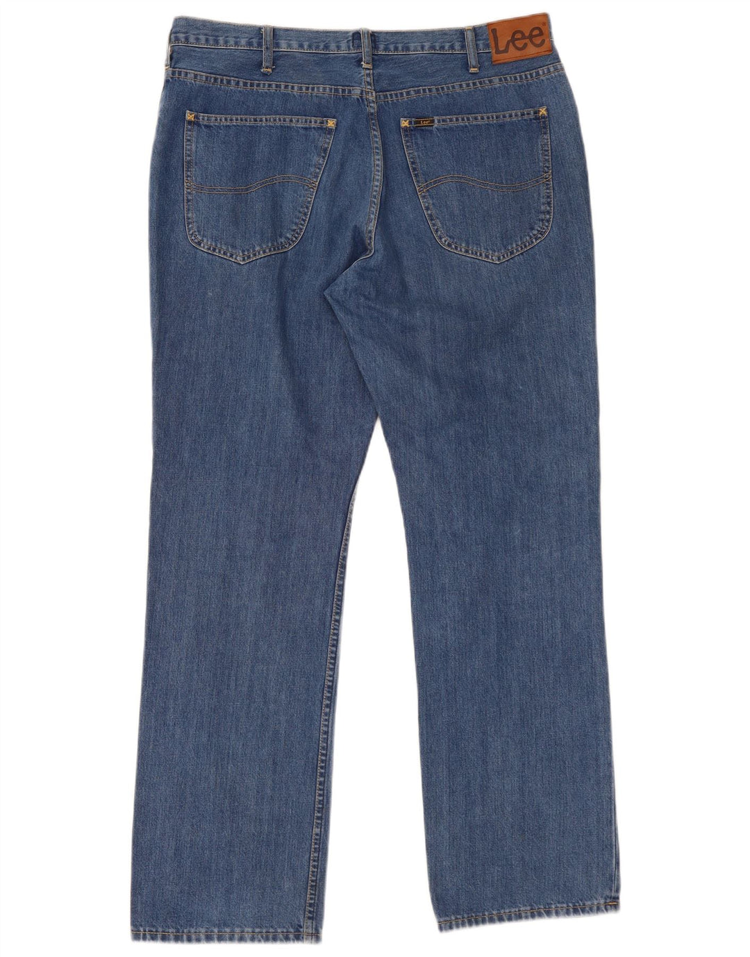 Lee Herren Brooklyn Straight Jeans W38 L32 Blaue Baumwolle