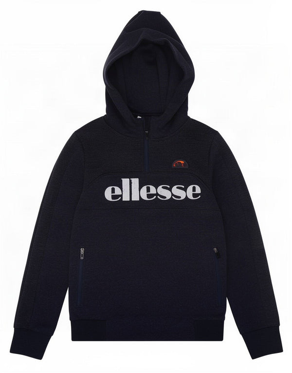 Ellesse Jungen-Pullover mit grafischem Kapuzenpullover, 9–10 Jahre, marineblaues Polyester