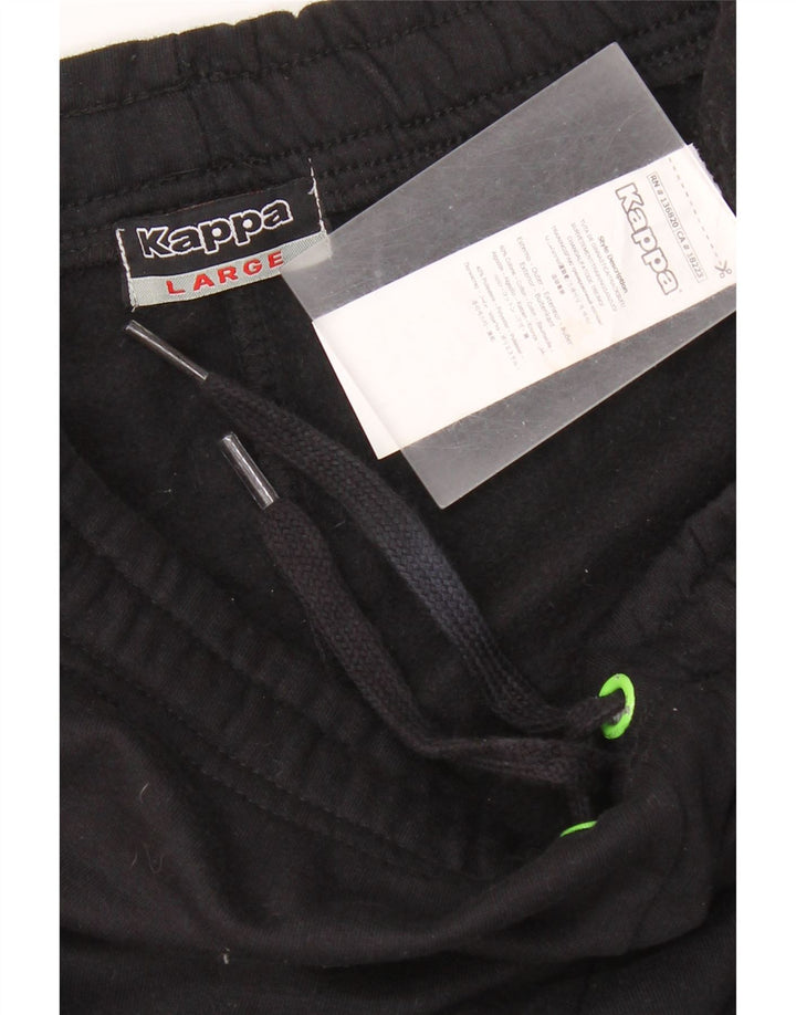 Kappa Damen-Trainingshose, Jogginghose, groß, schwarze Baumwolle
