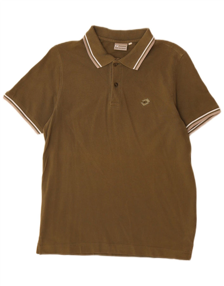Lotto Herren-Poloshirt, Größe S, Khaki, Baumwolle