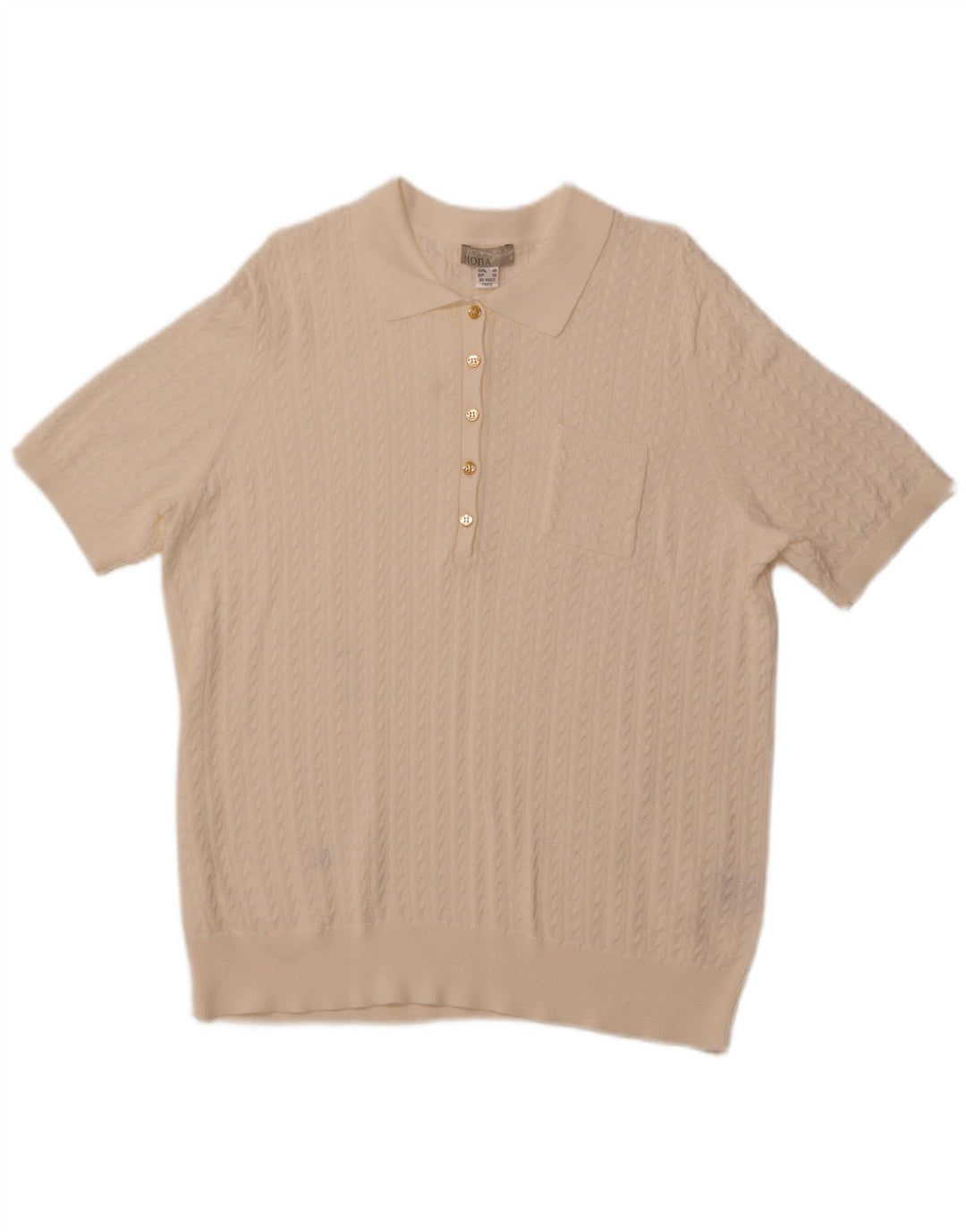 MONA Damen Kurzarm-Pullover mit Rollkragen, EU 48, 2XL, gebrochenes Weiß