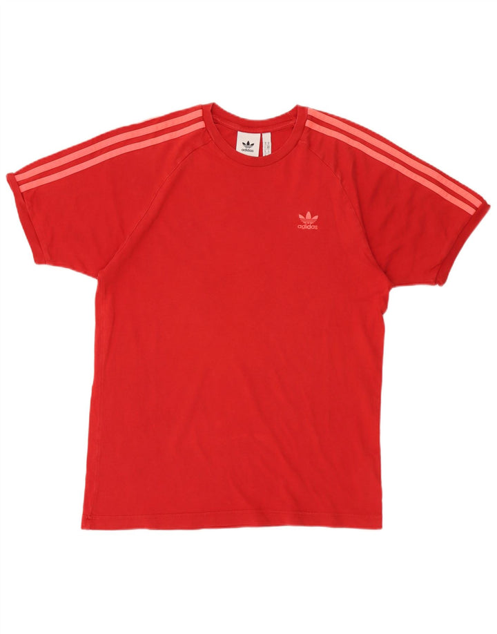 Adidas Herren T-Shirt Top Mittelrote Baumwolle