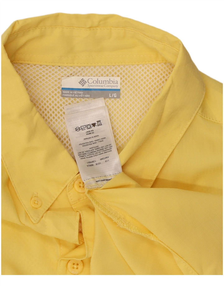 Columbia Herren Omni-Shade Kurzarmhemd Großes gelbes Polyester