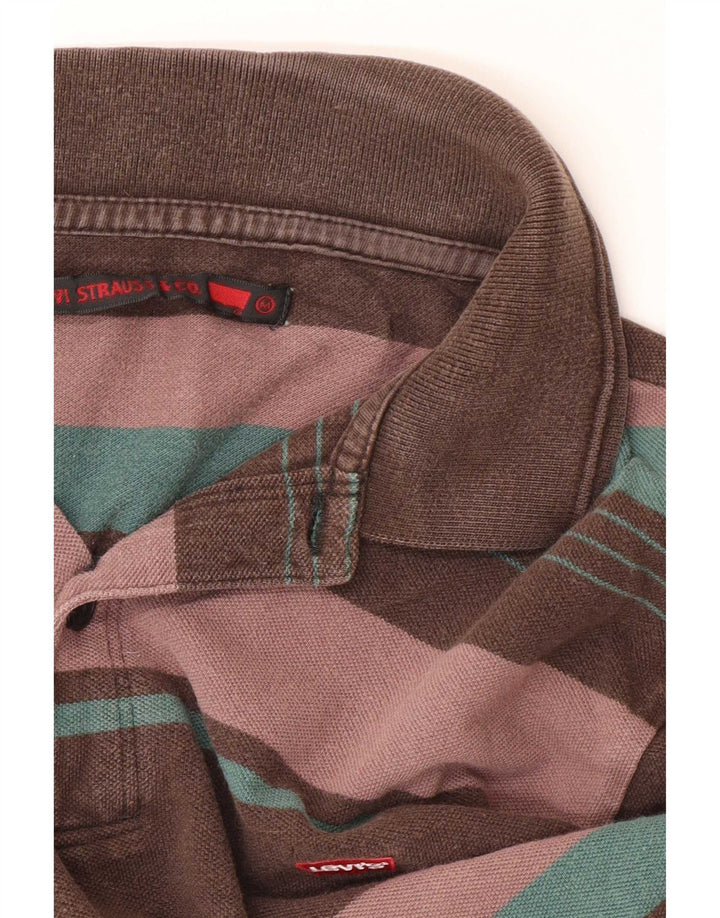 Levi's Herren-Langarm-Poloshirt, mittelgroß, mehrfarbig gestreift
