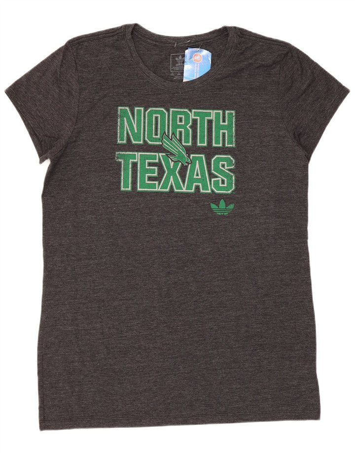ADIDAS Womens Texas Graphic T-Shirt Top UK 20 2XL Grey Polyester