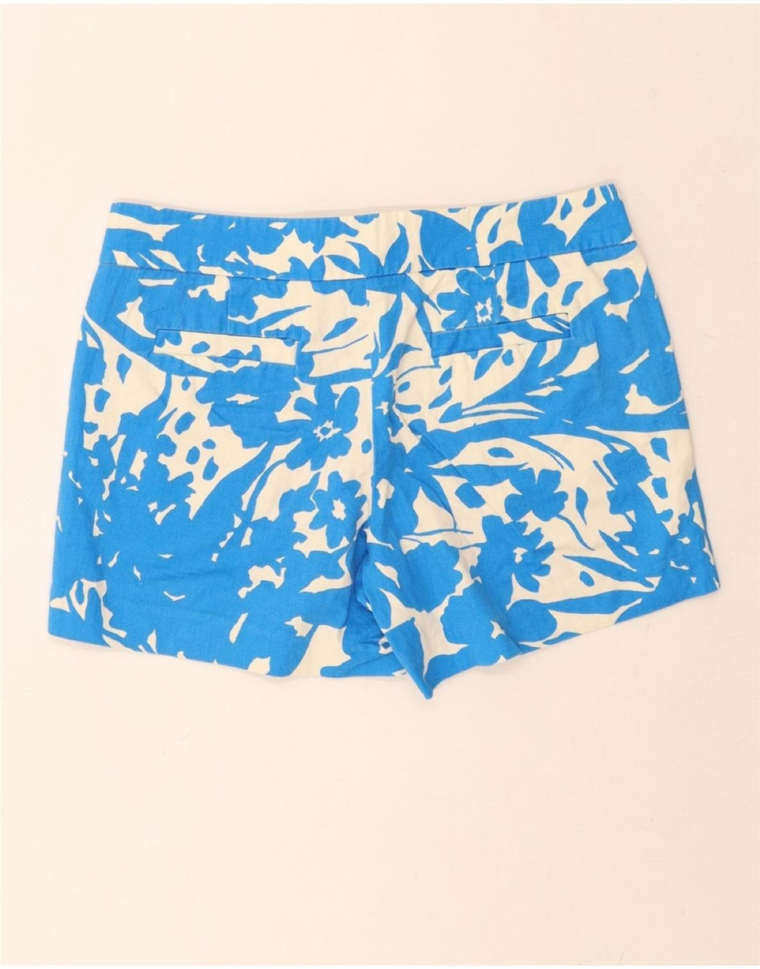 J. CREW Womens Chino Shorts US 8 Medium W32 Blue Floral Cotton Vintage J. Crew and Second-Hand J. Crew from Messina Hembry 