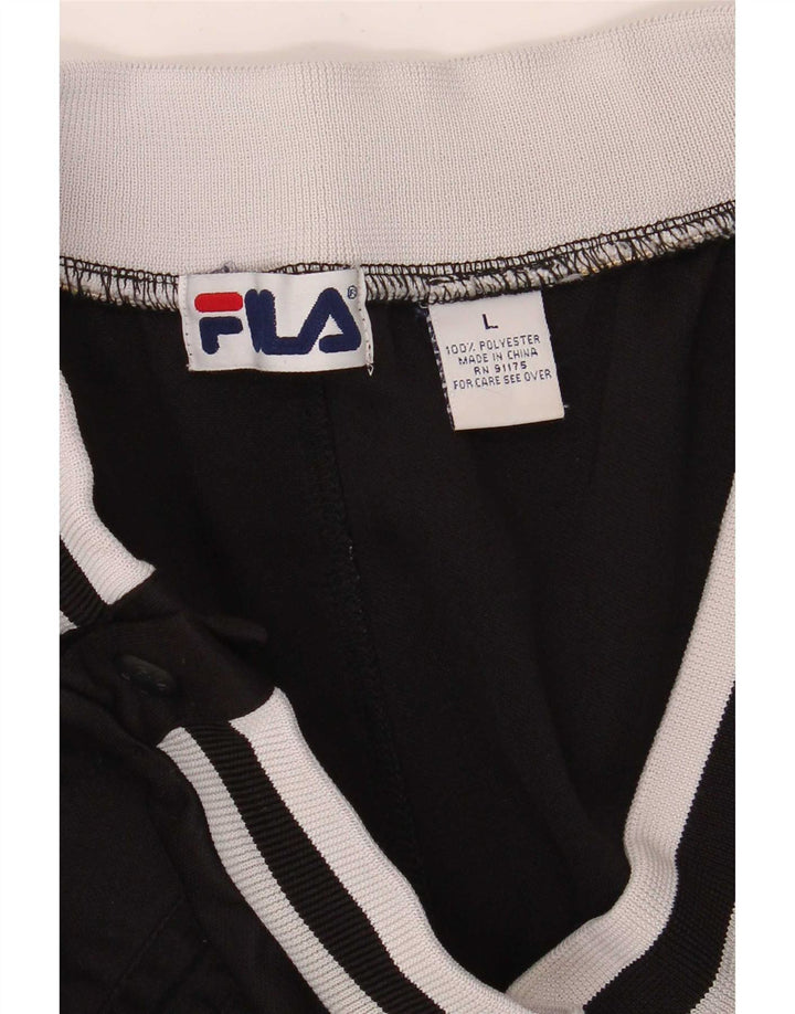 Fila Herren-Trainingshose, groß, schwarzes Colourblock-Polyester