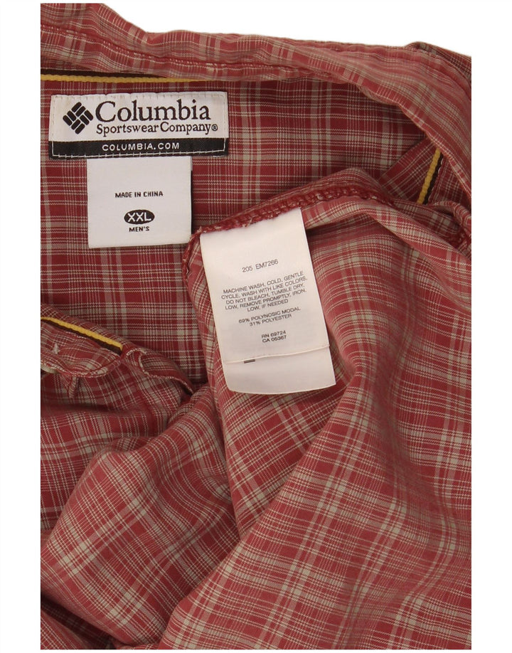Columbia Kariertes Hemd für Herren, 2XL, rot kariert, Modal