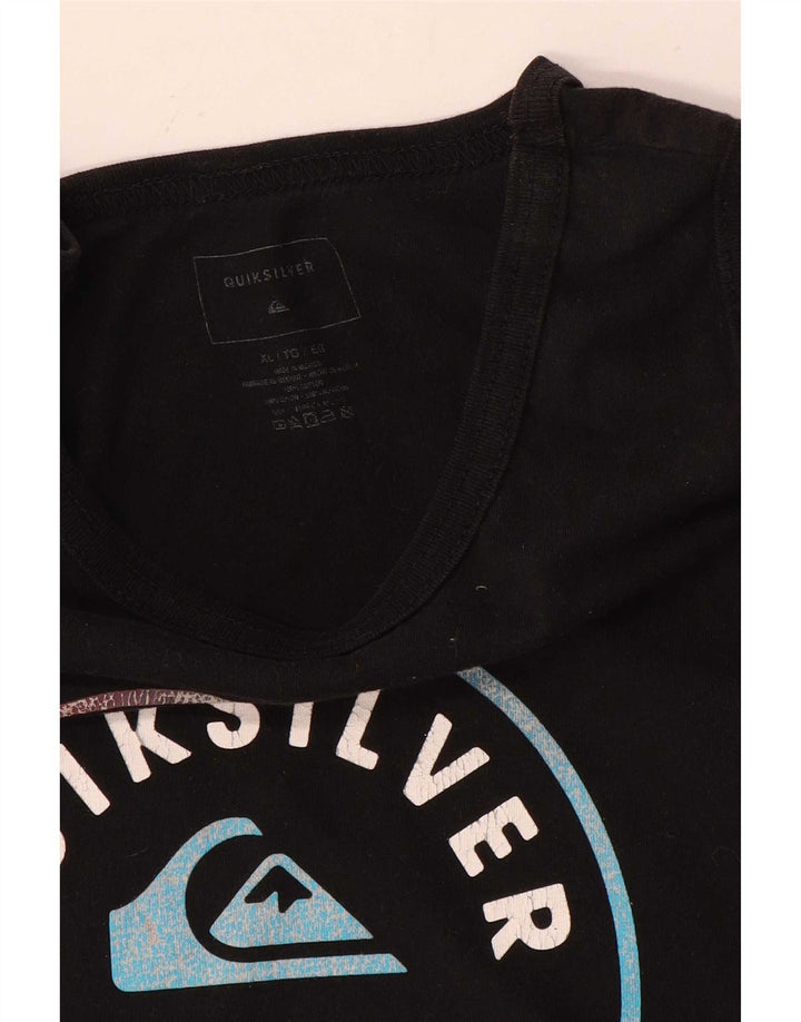 Quiksilver Mens Graphic Vest Top XL Schwarz Baumwolle