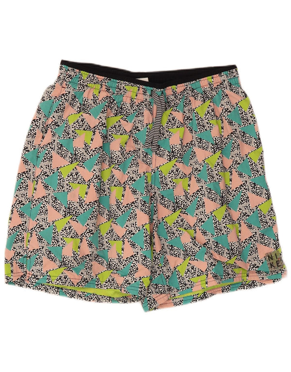 Nike Herren-Badeshorts, groß, mehrfarbig, geometrisch, Polyamid