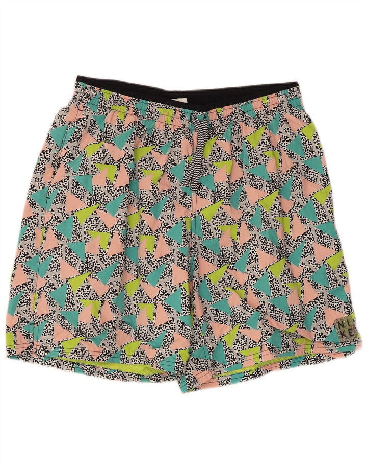 Nike Herren-Badeshorts, groß, mehrfarbig, geometrisch, Polyamid