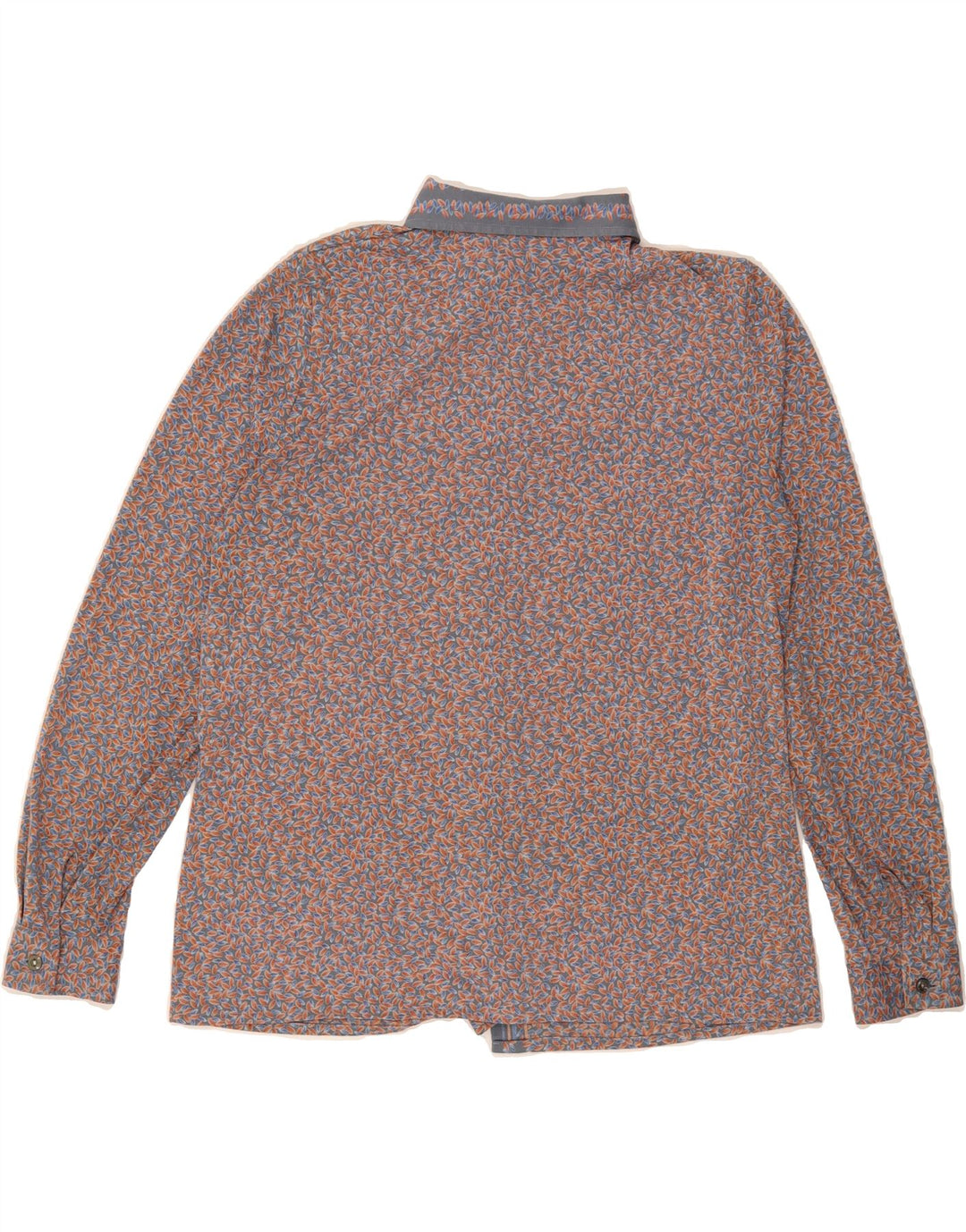 VINTAGE Womens Shirt UK 14 Large Brown Floral Vintage Vintage and Second-Hand Vintage from Messina Hembry 