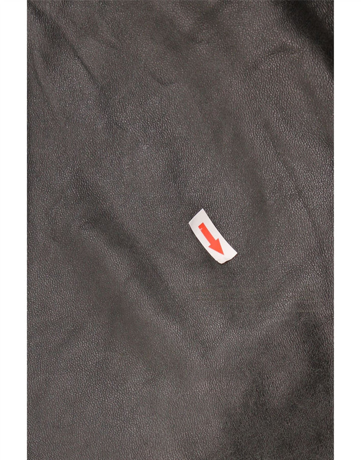 VINTAGE Herren Lederjacke UK 42 XL Schwarzes Leder