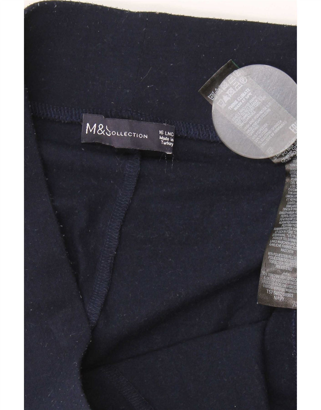 Marks & Spencer Damen Leggings UK 16 Large Marineblau Polyester