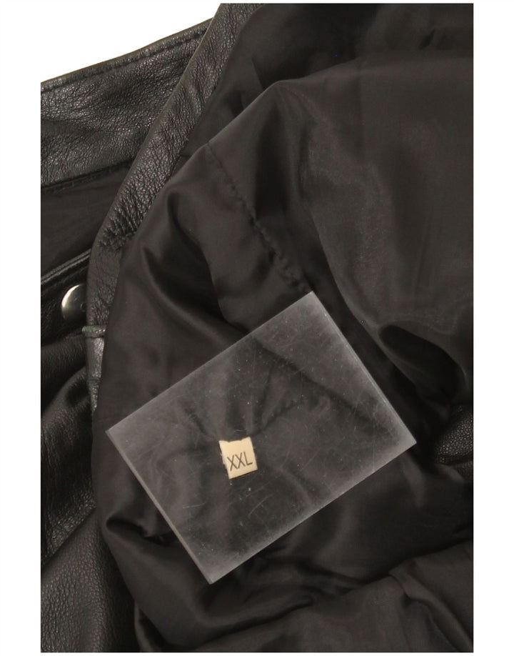 Vintage Herren Lederjacke UK 44 2XL Schwarz