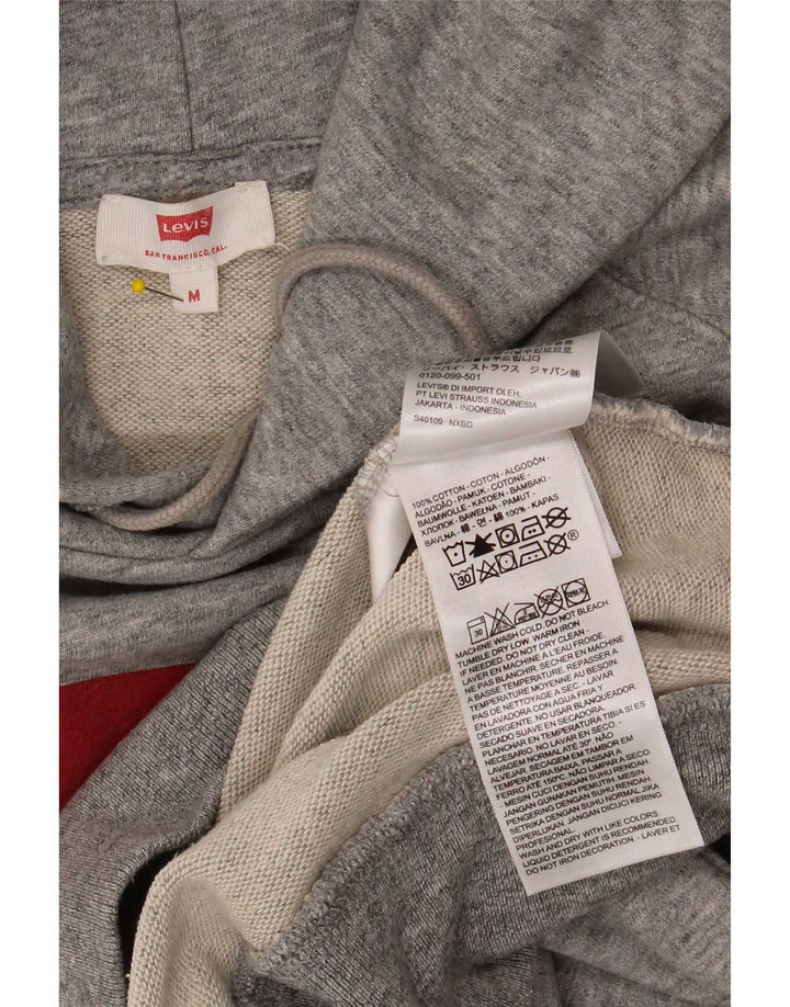 Levi's Herren-Kapuzenpullover mit Grafik, mittelgrau gesprenkelte Baumwolle
