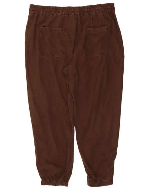 Fat Face Damen-Jogginghose, verkürzte Hose, UK 16, Größe L, W38, L25, Braun, Lycra
