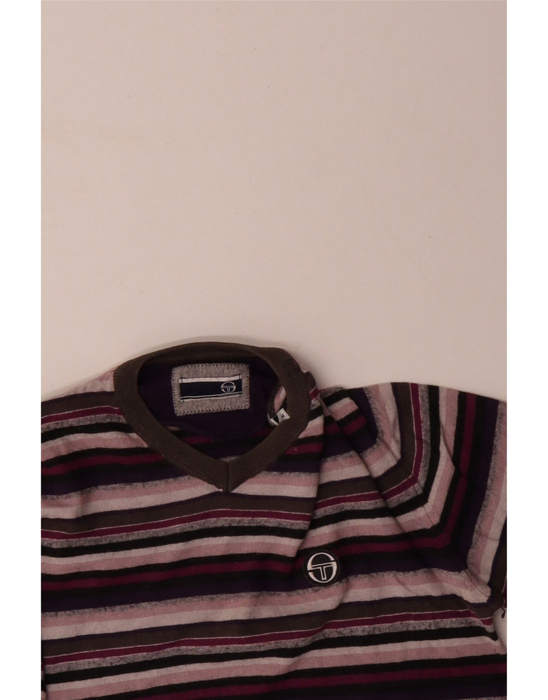 SERGIO TACCHINI Damen-Pullover mit V-Ausschnitt, Gr. 14, mittelmehrfarbig