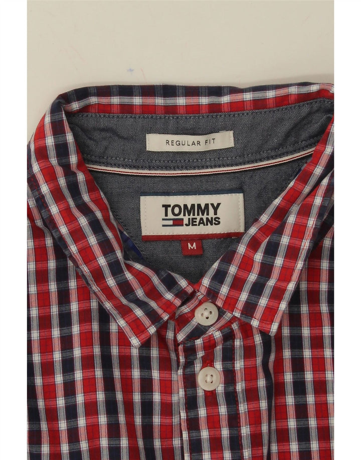 TOMMY HILFIGER Mens Regular Fit Shirt Medium Red Check Cotton Vintage Tommy Hilfiger and Second-Hand Tommy Hilfiger from Messina Hembry 