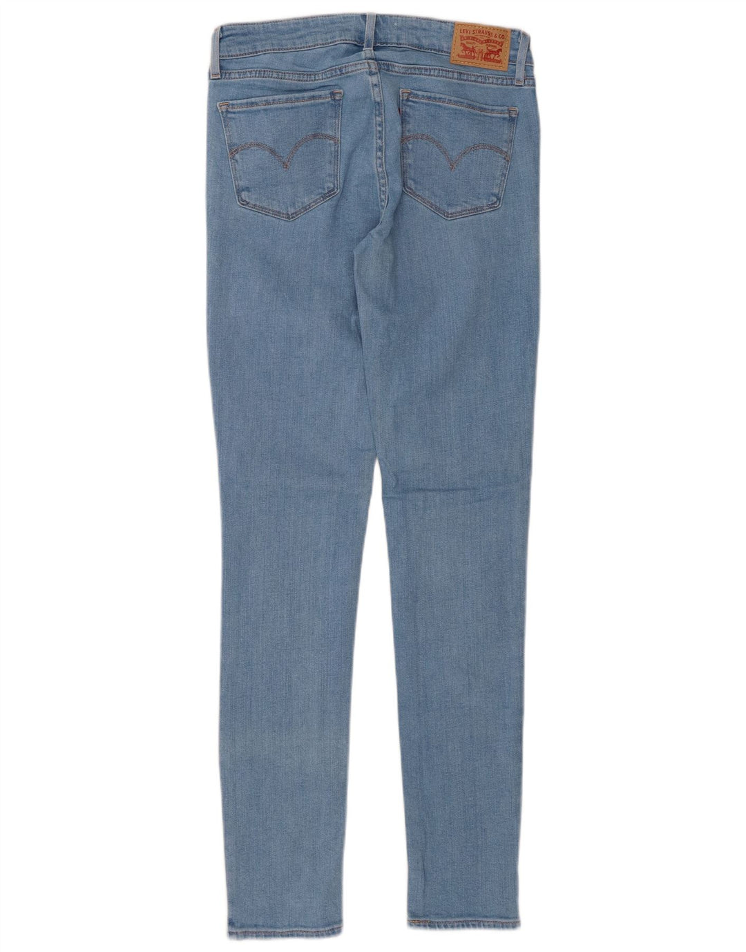 LEVI'S Damen 711 Skinny Jeans W26 L30 Blaue Baumwolle