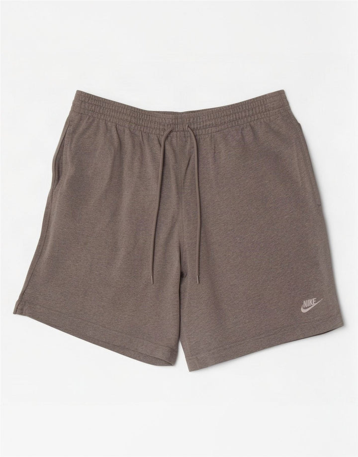 Nike Herren-Sportshorts aus mittelgrau gefleckter Baumwolle